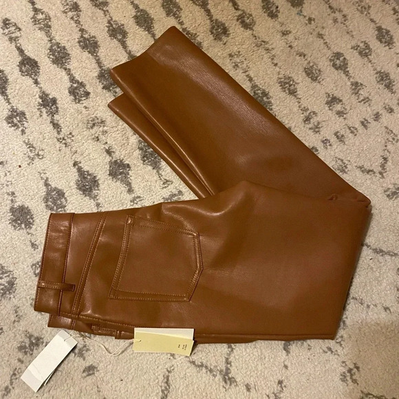 Aritzia Brown Vegan Leather Pants - Picture 6 of 7